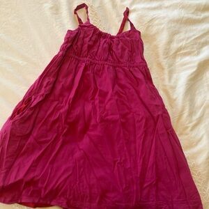 Primary reversible red and pink sundress